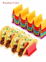 1/2/3pcs Multi-Grid Taco Holder, Blue PP Taco Stand, Rack Hold Up To 4 Tacos Each Keeping Shell Upri