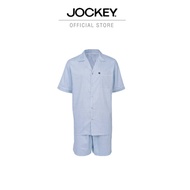JOCKEY UNDERWEAR ชุดนอน SLEEPWEAR รุ่น KU JK1648S SHORT SLEEVE/SHORTS สีฟ้า