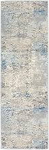 Nourison Solace 7' Runner Area Rug, 2'3"x7'3", IVORY/GREY/BLUE