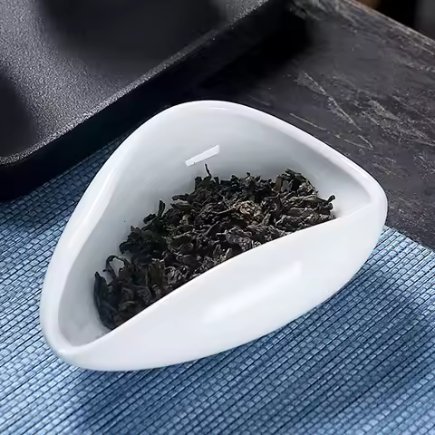 Coffee Bean Measuring Cup Ceramic Weighing Tray Coffee Powder Dosage Tray Suitable for Home Cafe Sim