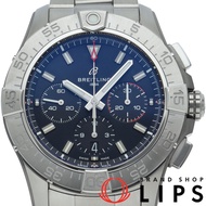Breitling Avenger B01 Chronograph 44 AB0147/AB0147101B1A1 不鏽鋼男士腕錶，黑色，拋光，狀況極佳（二手）包含錶盒和保固卡。
