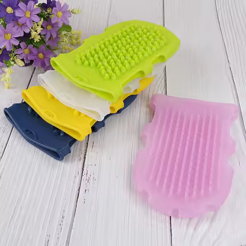1Pc Massage bath towel silicone bath brush Skin Clean Silicone Bath Brushes Shower Gloves Bath Scrub