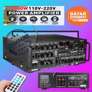 AMPLIFIER AMPLIFIER BLUETOOTH EQ 2000W AMPLI AUDIO HOME THEATER FM RADIO AV-326BT