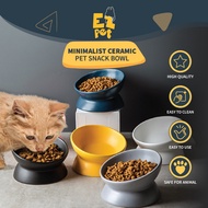 EZPET Minimalist Ceramic Pet Bowl Neck Cat Bowl Dog Bowl Pet Water Bowl Pet Food Bowl Mangkuk Kucing
