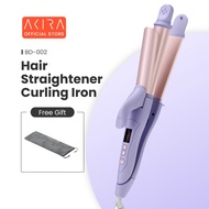 AkiraCosme 2 In 1 Negative Ion Hair Straightener Curler, Ceramic Hair Curling Iron Hair Styling