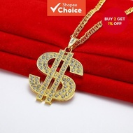 Trendy New Fashion Hip Hop Diamond Dollar Sign Necklace for Men and Women