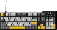 AJAZZ AK35I V3 104-Key Full Size Wired Gasket Mount Gaming Keyboard with Multimedia Buttons & Knob C