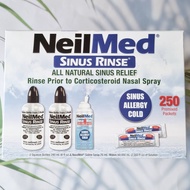 (NeilMed®) Sinus Rinse Kit 2 bottles 1 Saline Spray and 250 Premixed Packets อุปกรณ์ล้างจมูก ไซ นัส 