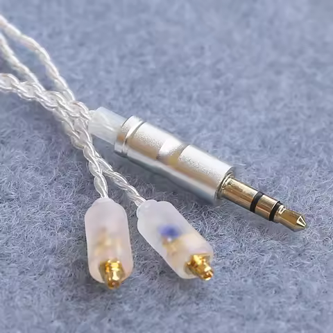 NEW HiFi Earphone Upgrade Cable MMCX 3.5mm 1.2m Silver Plated Core Cable For Sennheiser IE200/IE300/