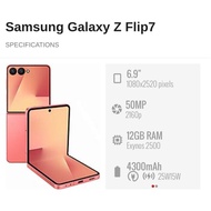Used SAMSUNG Z Flip 7 (12GB+256GB/512GB) 6.9" l Exynos 2500 Processor | Samsung Malaysia Set