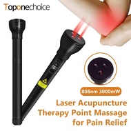 Toponechoice 3000mW 808nm 3 besds LLT Acupuncture Pen for Pain Relief Wound Healing Laser Cold Laser