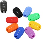For Peugeot 208 308 408 508 2008 3008 Flip Key Case Cover Shell 8 Color Options Durable Silicone Acc
