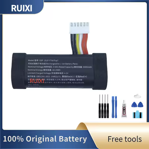 RUIXI I0314A GSP 1S1P-F7A/Flip 7 3.82V 5000mAh Battery For JBL Flip 7 Kaleidoscope 7 Wireless Blueto