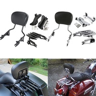 Motorcycle Detachable Backrest back rest Sissy Bar Luggage Rack For Harley davidson Touring Road Kin