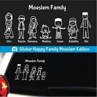 Happy Sticker Moeslem EditionFamily Muslim Sticker/ Family