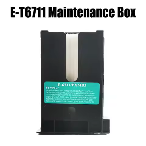 6711 T6711 C13T671100 Maintenance Box and Chip For Epson WF 3620 3640 7110 7610 7620 7710 7715 7720 