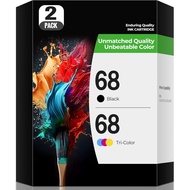 68 Ink Cartridges for Envy 6555e 6155e Ink Compatible with HP 68 Black Color Ink Cartridges Combo Pa