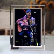 Jay Chou Same Style Star Merchandise Crystal Glass Photo Frame Table Birthday Gift Fan Support Frame Photo Customization