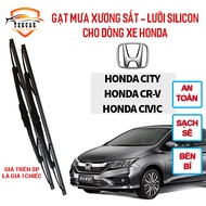 Thanh gạt nước mưa xe Honda CR-V Honda Civic Honda City cần gạt mưa ô tô khung lắt lưỡi silicon chất