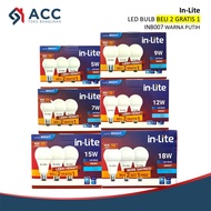 INLITE INB007 LED BULB 5W 7W 9W 12W 15W 18W BUY 2 GET 1 FREE