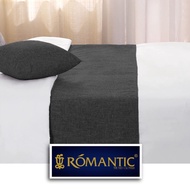 Bed Runner / Selendang kasur Abu Tua by ROMANTIC standard Hotel