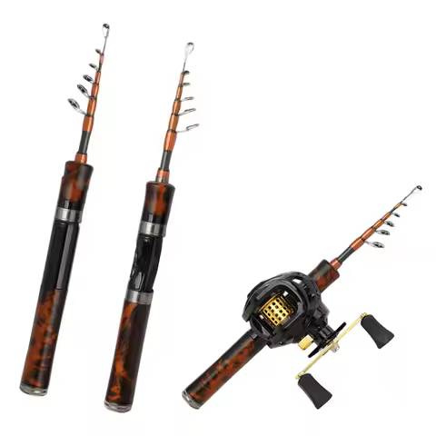 1.5m Spinnings/casting UL Telescopic Carbon Fiber Fishing Rod Mechanical Sound 3D Stereo Lasers Fish