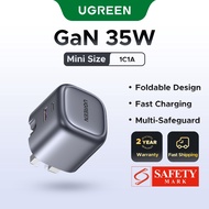UGREEN 45W GaN PD Fast Charger Quick Charge 2 Type C Port Charger with QC Portable for Ipad Pro 2021