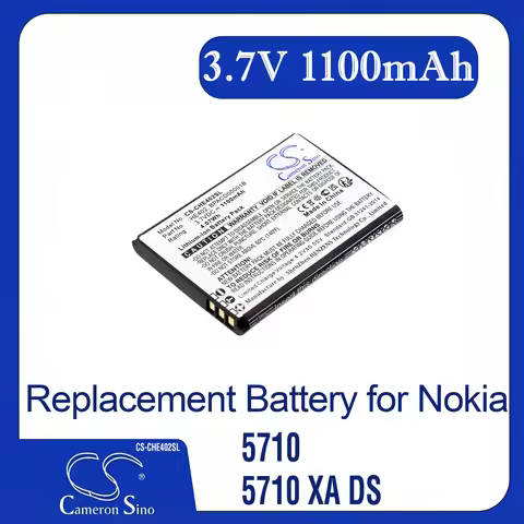 Cameron Sino Replacement Battery for Nokia 5710, 5710 XA DS, TA-1482, Fits P/N BPACD00001B,HE402