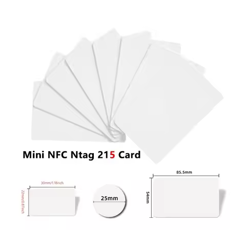 10Pcs NFC Ntag215 Mini/Coin/Big White Card Tag 13.56MHz NFC215 RFID Game Tag Widely Used For NFC Ena
