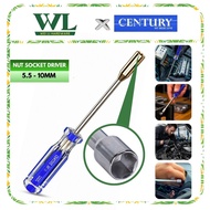 CENTURY 507 BLUE LINE | 7mm Hollow Shaft Stubby Nut Driver/ Nut Socket Screw Driver 7mm Socket