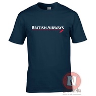 British Air Logo Classic T-Shirt New Crew Airlines Airlines Airport Pure Cotton Half-Sleeve Men Women Collision Tee Street Wear T-Shirt All-Match Top