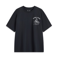 LI-NING Streetwear T-Shirt Summer AT DRY BASE Moisture-Wicking Tech Skin-Friendly Loose Fit Mens Cas