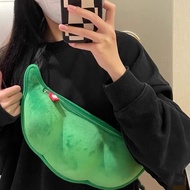2025 Harajuku Kawaii Crossbody Bag | Edamame Shape Waist Pack  Cute Chest Bag for Teen Girls - Quirk