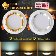 𝓗𝓖 VONE LED Ceiling Light Recessed Downlight 220V 3W/5W Pin Lights For Ceiling Tri Color Round Panel
