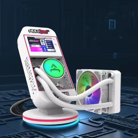 2025 New Bitaxe NerdQaxe++Water Cooling 4.8th/s Computing Power Bitcoin Miner White