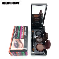 Music Flower Makeup Eyeliner Gel Eyebrow Powder Palette Waterproof Smudgeproof Eye Brow Enhancers