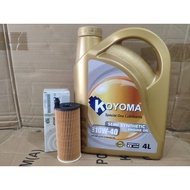 BMW E90,F10,F30,X4,X3,X1 11428507683 OX404D HU 6004X OIL FILTER + KOYOMA 10W40 SEMI  SYNTHETIC ENGIN