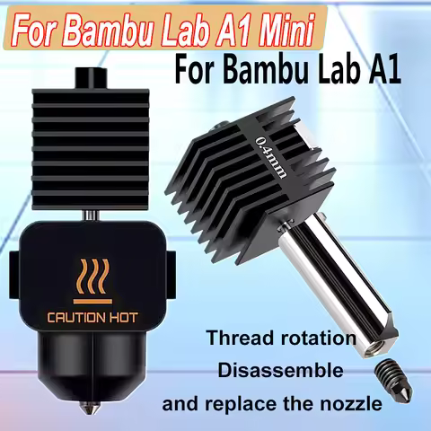 0.2/0.4/0.6/0.8mm for Bambu Lab A1 Hotend 3D Printer Accessories Nozzle Hard Steel for Bambulab Bamb