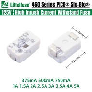 5PCS Littelfuse LF 460 125V PICO Slo-Blo Fuse 375mA 500mA 750mA 1A 1.5A 2A 2.5A 3A 3.5A 4A 5A High I