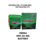 GREEN OSIMA 6V 6N4-2A-4SL BATTERY GEL UNTUK RC RXS C70 GBO GBOJ Y80 Y88 V75 ET80 BATERI KERING