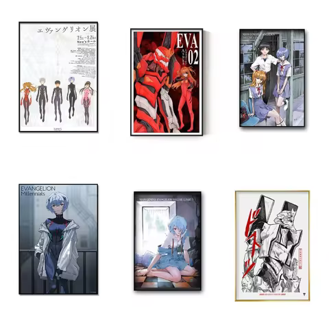 Evangelion Final Animation Poster EVA Neon Century Asuka Ayari 2D Frameless Poster Canvas Painting B
