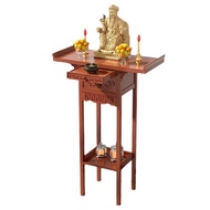 Altar Table for Spiritual Meditation Table Altar with Drawer, Small Puja Table with Storage, Buddhist Altar Table for Living Room Cabinet Natural Bamboo