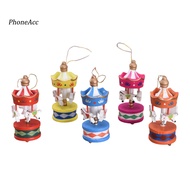 Christmas Tree Decoration Carousel Themed Decoration Hand-painted Wooden Carousel Christmas Ornament