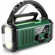 10000mAh Emergency Radio, Solar Radio, Hand Crank Radio, NOAA AM/FM Weather Radio, 3 Charging Method