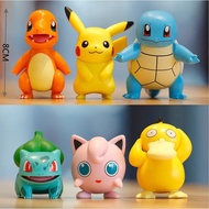 6pcs/Set Pokemon Pikachu Figure 8cm