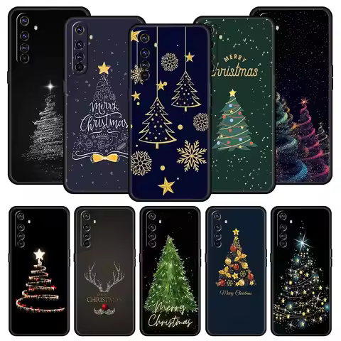 Merry Christmas Tree Phone Case For Realme 12 11 10 9 8 5G 7 6 GT5 GT3 GT2 Pro Plus C21 C25 C35 For 