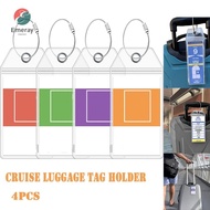 EMERAY Suitcase Label Holder, Waterproof Steel Wire Cable Loop Cruise Luggage Tag Holders, Essential