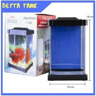 [HOT STUF] Betta Aquarium / Betta Fish Tank 1.25L (10CM x 10CM x 18CM)