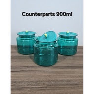 Tupperware Counterparts 900ml (3) 12.1cm(D) x 12.6cm(H) Retail Price S$76.80 Now S$59.90 Green