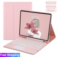 Case with Touchpad Keyboard For iPad 9.7 10.2 5th 6th 7th Gen 8th 9th 10th Generation Bluetooth Touch pad Keyboard for iPad Air 2 3 4 5 Pro 9.7 10.5 11 2021 2022 Casing Cases Cover